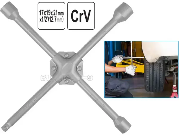 Баллонный крестовой ключ CrV 17х19х21х1/2″