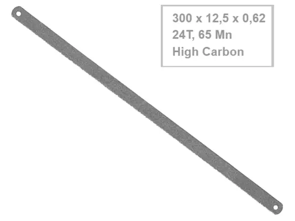 Полотно для ножівки по металу 300 мм (24 TPI) Carbon Steel