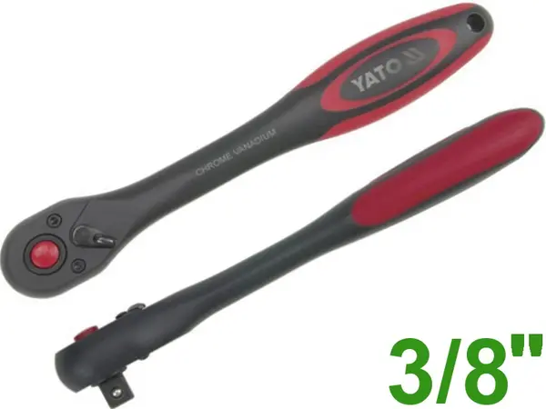 Ключ тріскачка 3/8'' вигнута Yato YT-0294