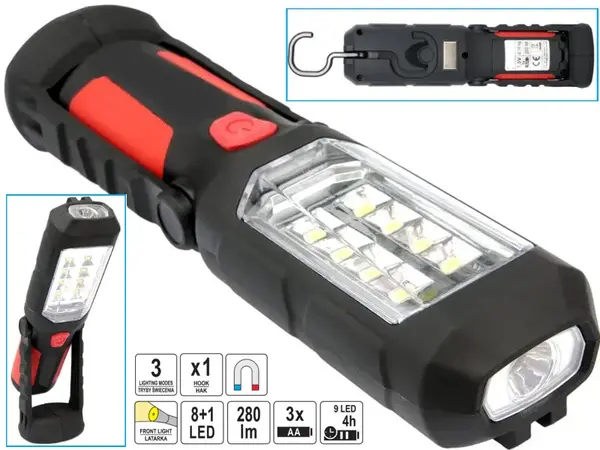 Світлодіодний ліхтар 8+1LED