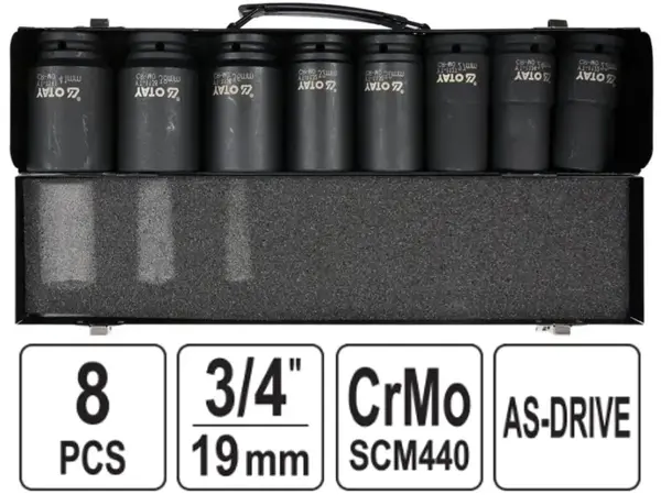 Ударные головки CrMo 3/4' 22-41мм