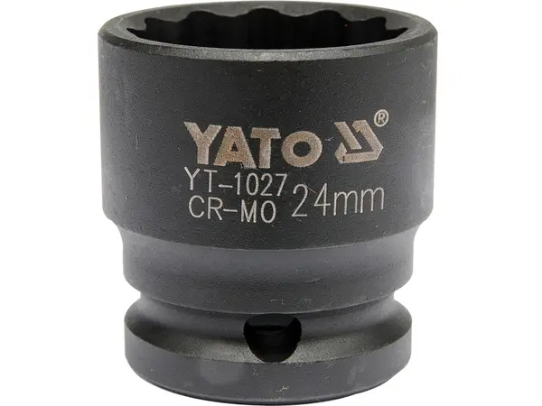 Головка ударная двенадцатигранная 1/2'' 24мм ДЛЯ СТУПИЦ Yato YT-1027