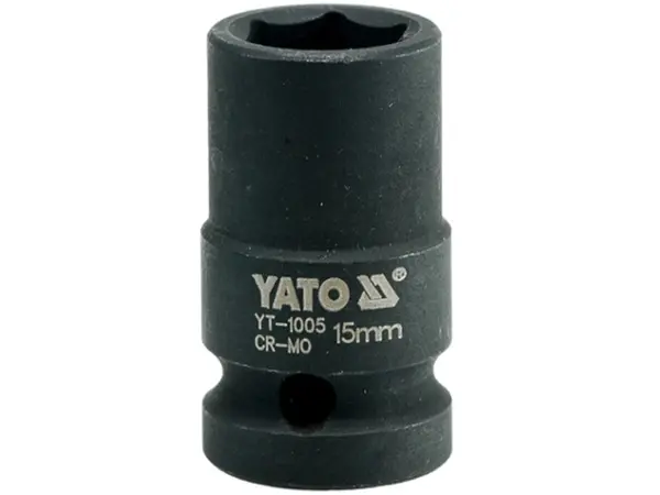Головка торцевая ударная 1/2'' 15мм шестигранная Yato YT-1005
