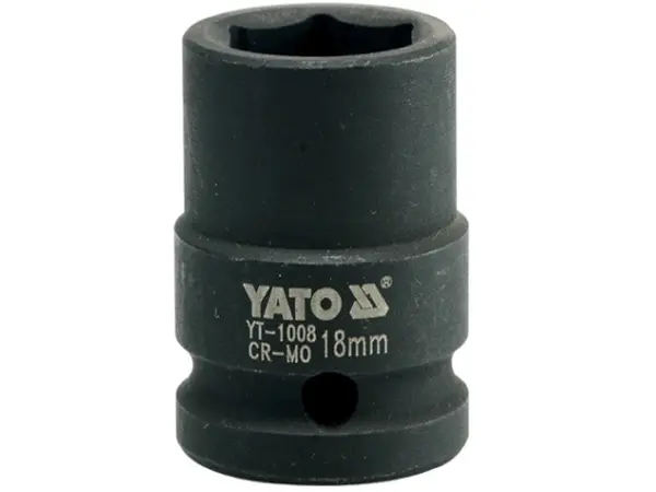 Головка торцевая ударная 1/2'' 18мм шестигранная Yato YT-1008