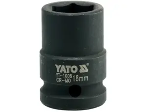 Головка торцевая ударная 1/2'' 18мм шестигранная Yato YT-1008