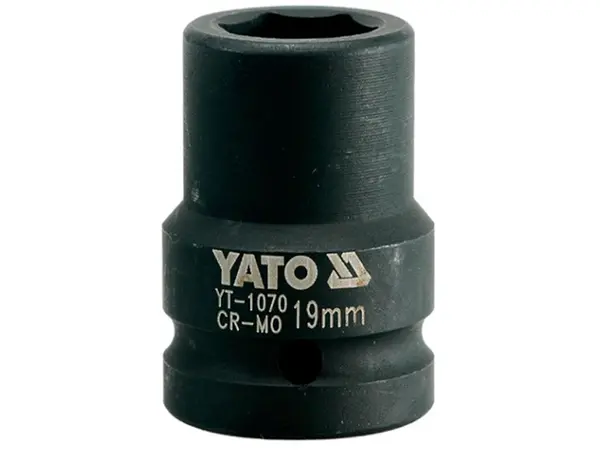 Головка ударная шестигранная для гайковёрта 3/4'' 19мм Yato YT-1070