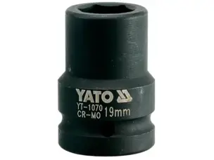 Головка ударная шестигранная для гайковёрта 3/4'' 19мм Yato YT-1070