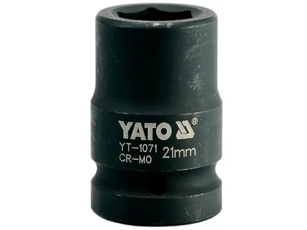 Головка ударная шестигранная для гайковёрта 3/4'' 21мм Yato YT-1071