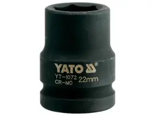 Головка ударная шестигранная для гайковёрта 3/4'' 22мм Yato YT-1072