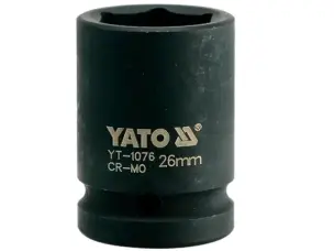 Головка ударна шестигранна для гайковёрта 3/4 '' 26мм Yato YT-1076