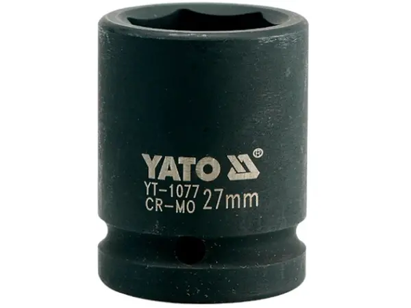 Головка ударная шестигранная для гайковёрта 3/4'' 27мм Yato YT-1077