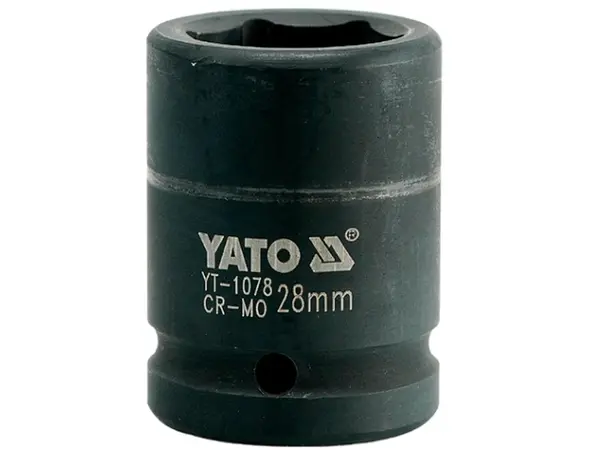 Головка ударная шестигранная для гайковёрта 3/4'' 28мм Yato YT-1078