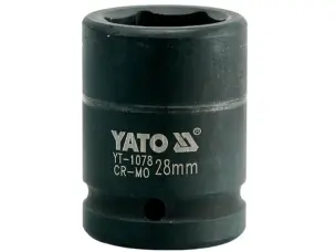 Головка ударная шестигранная для гайковёрта 3/4'' 28мм Yato YT-1078