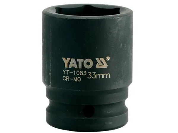 Головка ударная шестигранная для гайковёрта 3/4'' 33мм Yato YT-1083