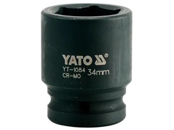 Головка ударная шестигранная для гайковёрта 3/4'' 34мм Yato YT-1084