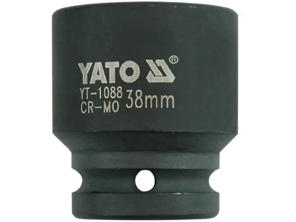 Головка ударная шестигранная для гайковёрта 3/4'' 38мм Yato YT-1088