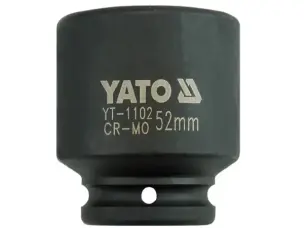 Головка ударная шестигранная для гайковёрта 3/4'' 52мм Yato YT-1102