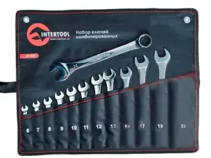 Набор комбинированных ключей Intertool 15шт 6-22мм