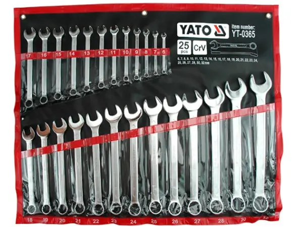 Набор комбинированных ключей в чехле Yato 25шт 6-32мм