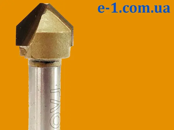 Фреза для ручного фрезера Глобус 1004 F3 D14 d8 h10 o90 пазова V-подібна композит