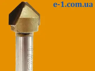 Фреза для ручного фрезера Глобус 1004 F3 D14 d8 h10 o90 пазова V-подібна композит