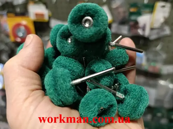 Шлифовальные насадки для гравера Скотч Брайт WorkMan 25-Р180 100шт