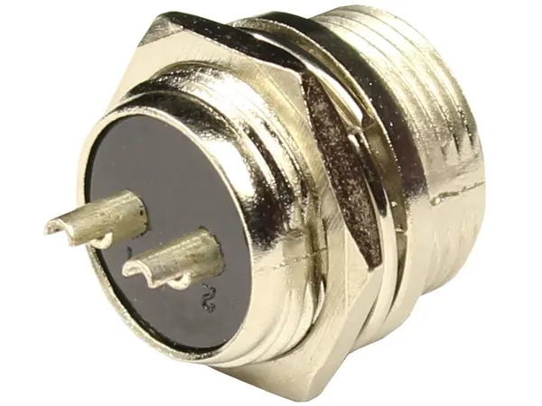 Разъем штекер панельный 2pin 16 мм для TIG/CUT