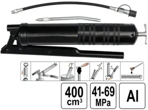 Шприц рычажный для смазки 400 см³ 41-69 MPa алюминиевый