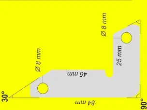 L-образные магнитные уголки для сварки (2 шт. x 25 кг)