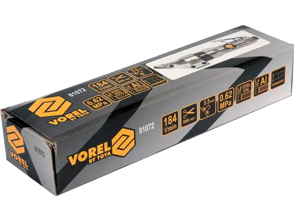 Прямые листовые пневмоножницы Vorel 81072