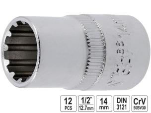 Головка торцевая 12-гранная Spline YATO 1/2" 14 мм