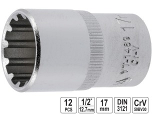 Головка торцевая 12-гранная Spline YATO 1/2" 17 мм