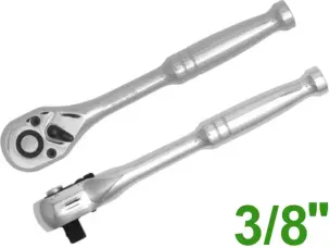Ключ трещотка литой CrV 72 зуба 3/8''