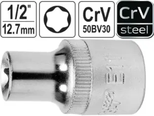 Головка звездочка Torx E11 6-гранная Yato 1/2" CrV