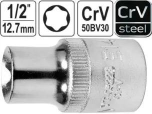 Головка звездочка Torx E14 6-гранная, Yato, CrV