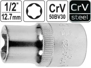 Головка звездочка Torx E16 6-гранная, Yato, CrV