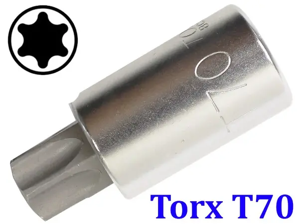 Торцевая головка с битой Torx T70 под квадрат 1/2"