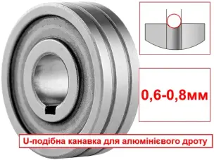 Ролик для алюминиевой проволоки U-тип 0,6-0,8мм