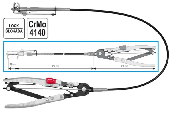 Съемник хомутов с гибким тросом CrMo 613мм