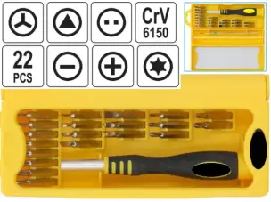 Отвертки для точных работ CrV 22шт