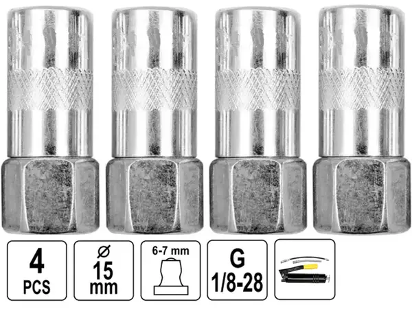Наконечник для шприца змащувального 4-пелюстковий G1/8" (4 шт.)
