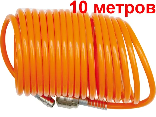 Шланг полиуретановый спиральный Economy Orange 5x8 мм, 10 м