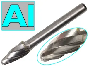 Борфреза по алюминию параболическая тип F 8х18х6