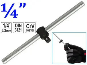 Вороток для головок CrV 1/4″ 152мм