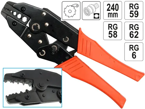 Клещи для обжима коннекторов PRO RG6-62