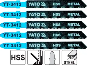 Лобзикові пилочки по металу Yato для швидкого різу