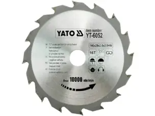 Пильний диск по дереву Yato 140х20х16зубов