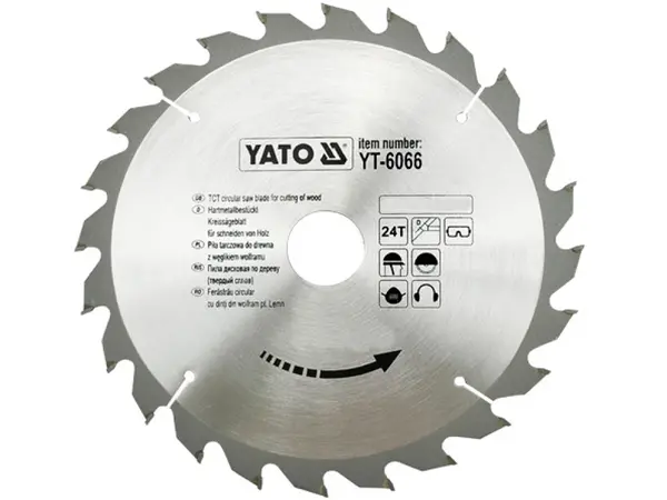 Профессиональный пильный диск по дереву Yato 205х18х24зуба