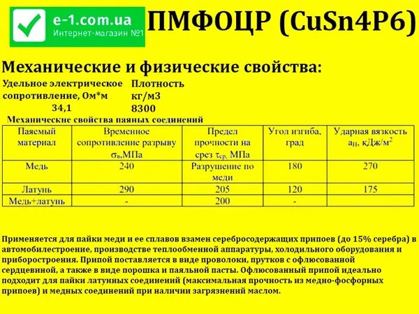 Медно-фосфорный припой ПМФОЦР (CuSn4P6) 3х400 мм для меди