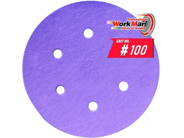 Круг WorkMan Ceramic P100 для подготовки к покраске 150 мм